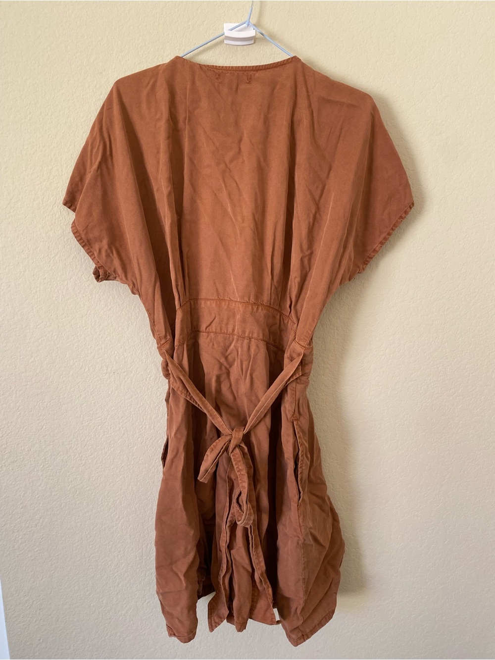Quince Vintage Wash Tencel Button Front Dress size medium in terracotta - Picture 4 of 4